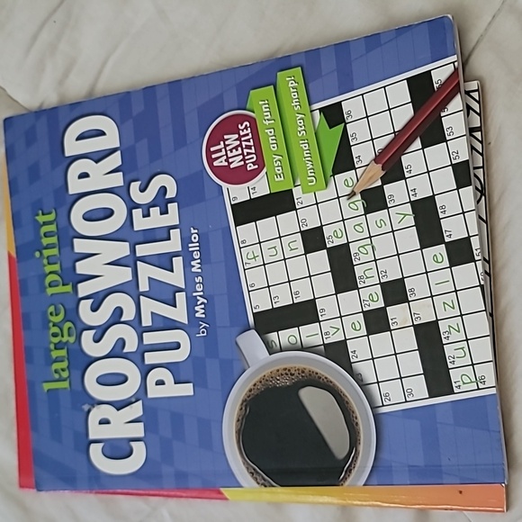 Three Large Print Crossword Puzzles - Picture 4 of 5